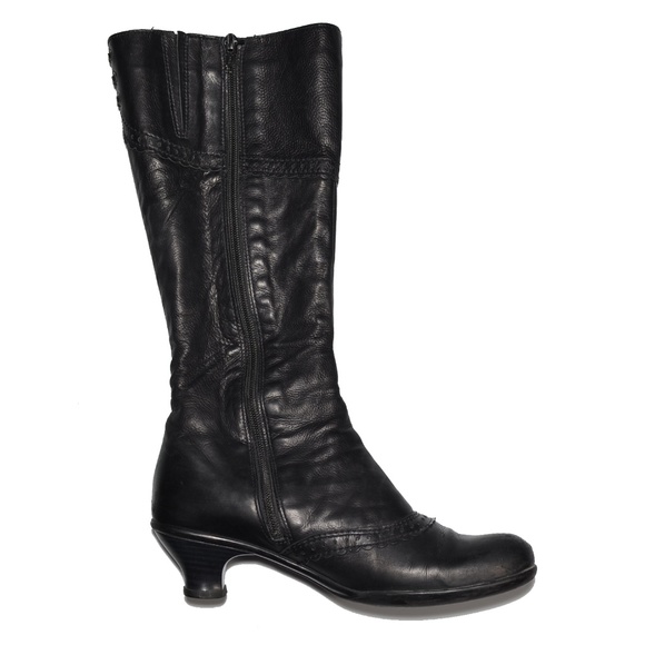 La Canadienne Tahra Brogue Leather Boots 8.5 Black - Picture 2 of 8